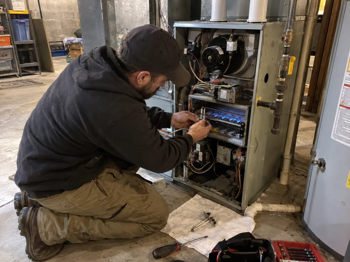 Illustrative burner and ignition troubleshooting in a residential furnace