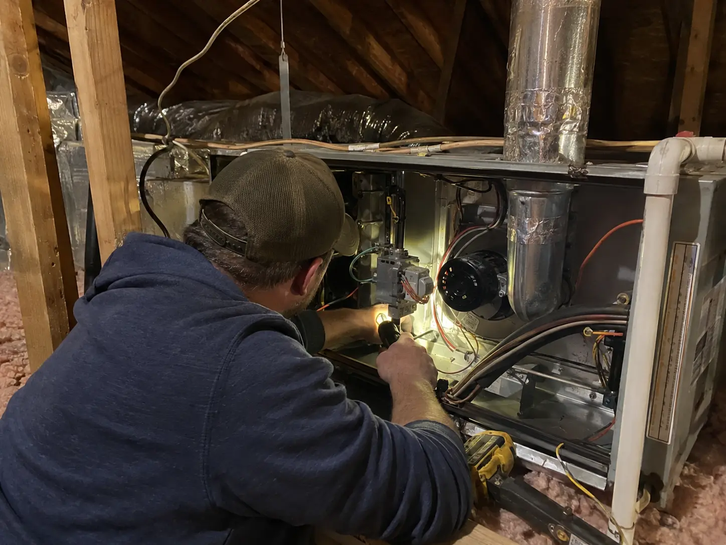 Illustrative attic furnace troubleshooting setting