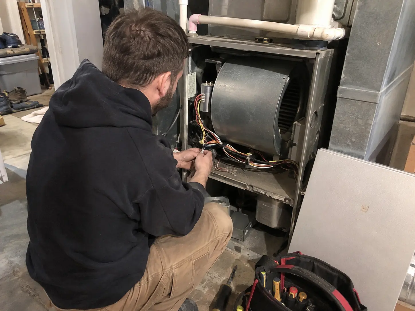 Illustrative inspection of a residential furnace blower assembly